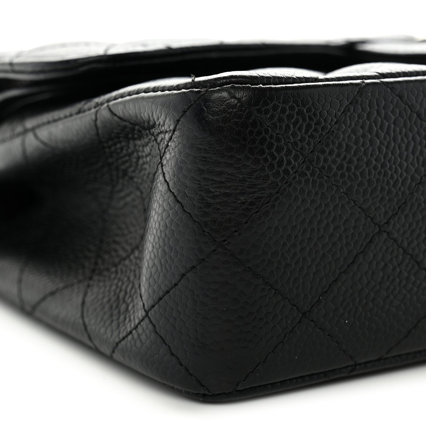 Caviar Quilted Small Double Flap Black