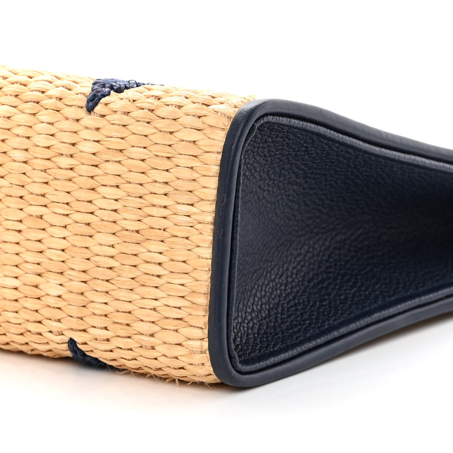 Raffia Calfskin Monogram Giant Toiletry Pouch 26 Blue