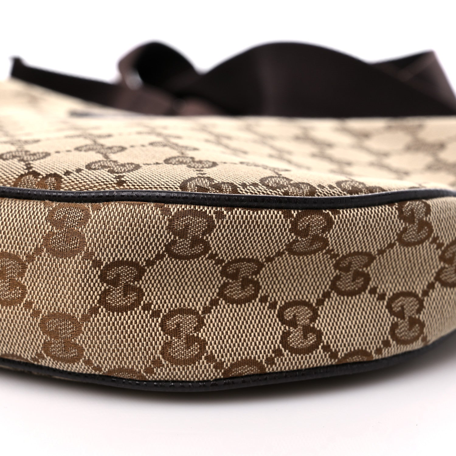 Gucci Monogram Medium Half Moon Hobo Dark Brown 9 of 13