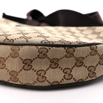 Gucci Monogram Medium Half Moon Hobo Dark Brown 9 of 13