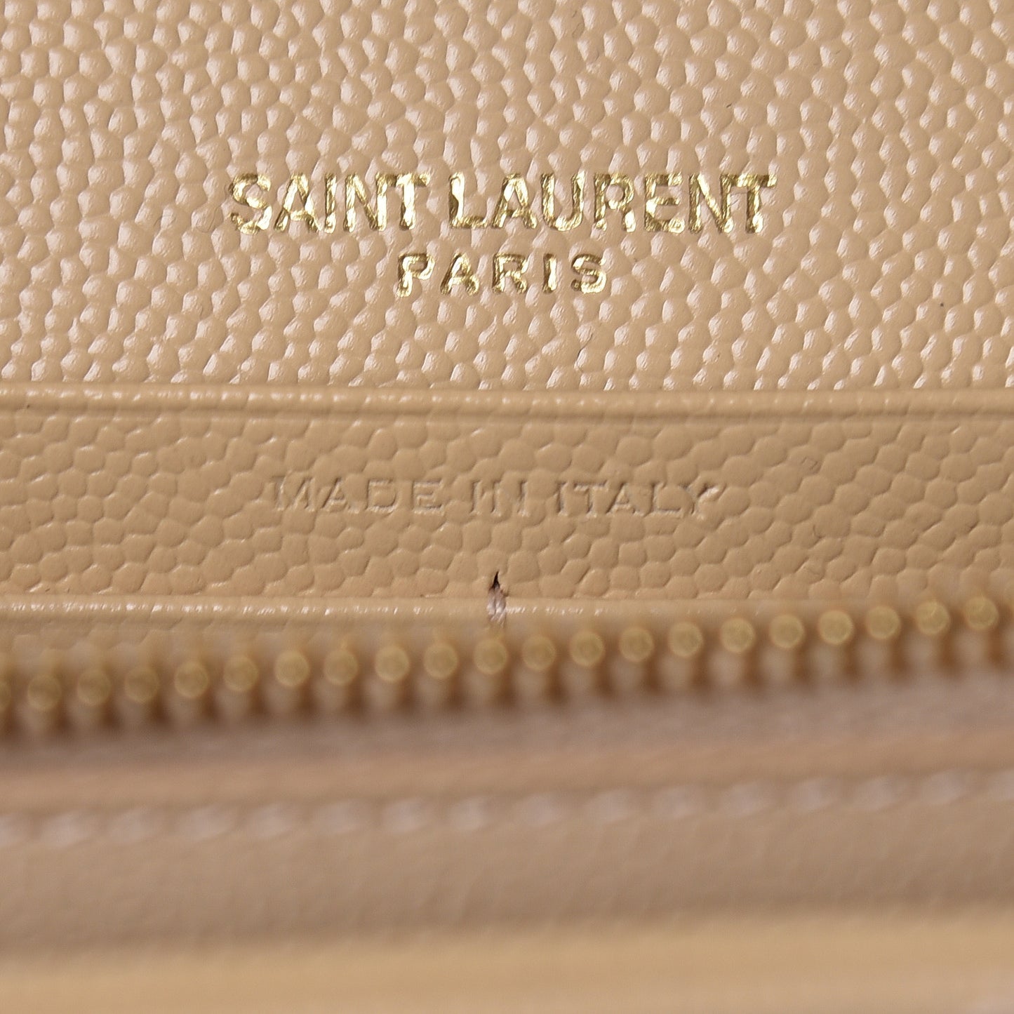 Grain De Poudre Matelasse Chevron Monogram Chain Wallet Nude Powder