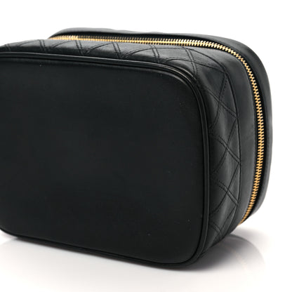 Chanel Lambskin Vanity Cosmetic Case Black 10 of 10