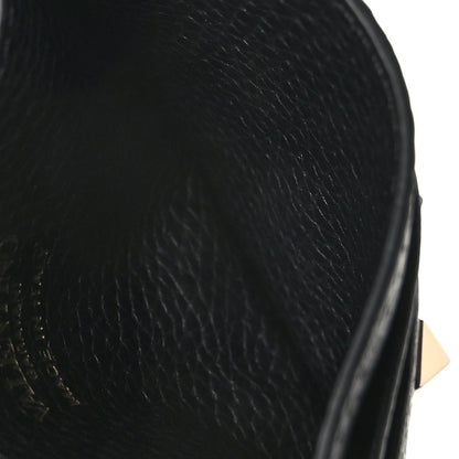Valentino Garavani Pebbled Calfskin Rockstud Card Holder Black 6 of 7
