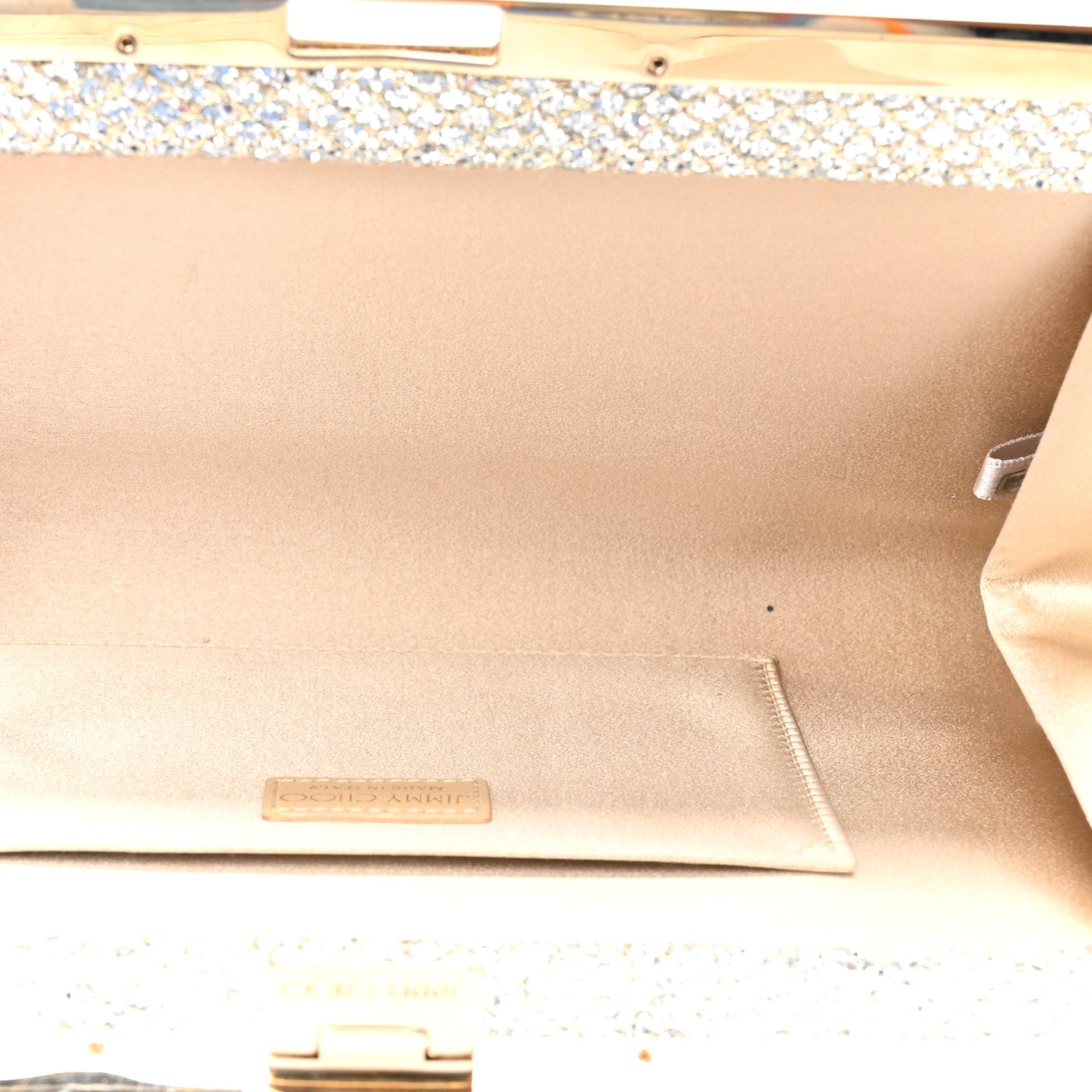 Jimmy Choo Glitter Fabric Camille Clutch Champagne 5 of 11
