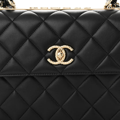 Chanel Lambskin Quilted Small Trendy CC Dual Handle Flap Bag Black 8 of 10