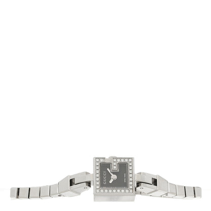 Gucci Stainless Steel Diamond Bezel 14mm 102 G-Mini Quartz Watch Black 2 of 4