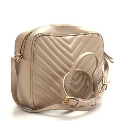 Saint Laurent Calfskin Matelasse Monogram Lou Camera Bag Dark Beige 3 of 9