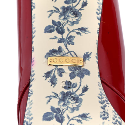 Gucci Vernice GG Victoire 55mm Loafer Pumps 39 Hibiscus Red 6 of 9