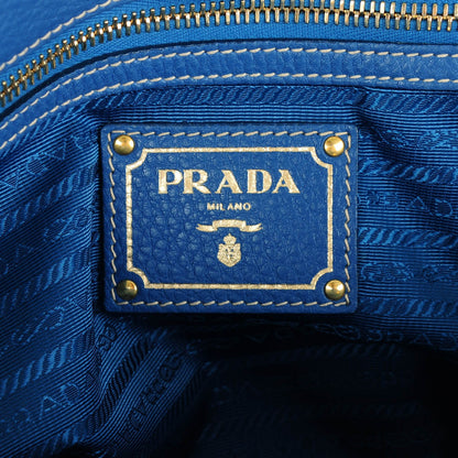 Prada Vitello Daino Tote Cobalto 6 of 7