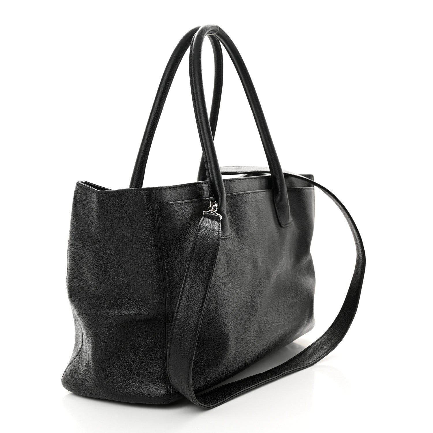 Chanel Calfskin Cerf Executive Shopper Tote Black 3 of 14