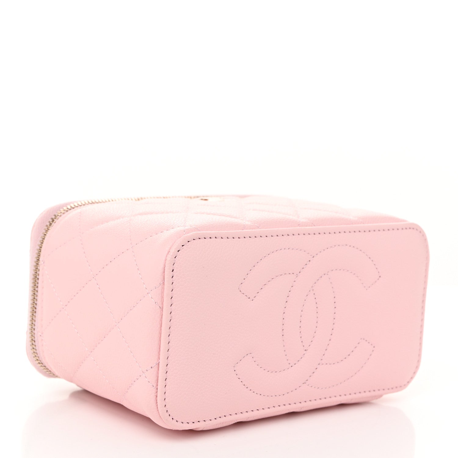 Chanel Caviar Quilted Small Vanity Case With Chain Light Pink 4 of 11