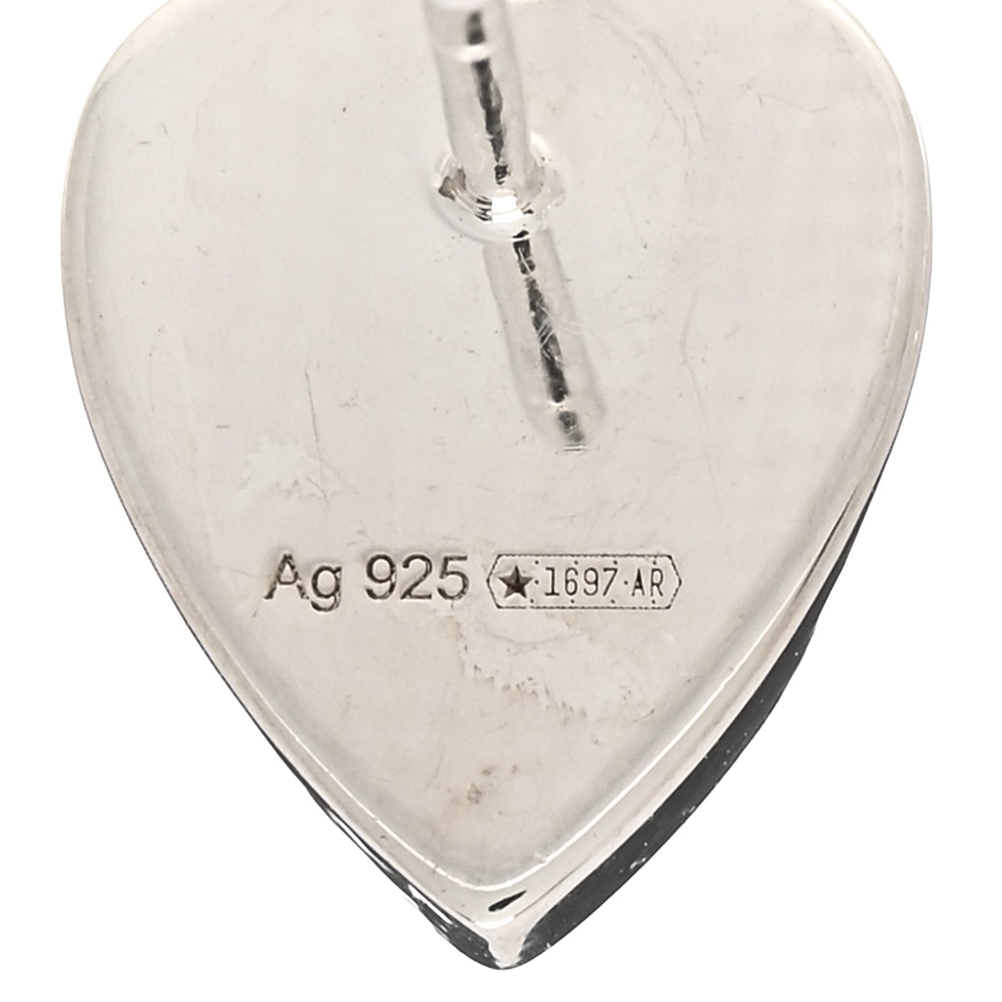 Sterling Silver Trademark Heart Stud Earrings