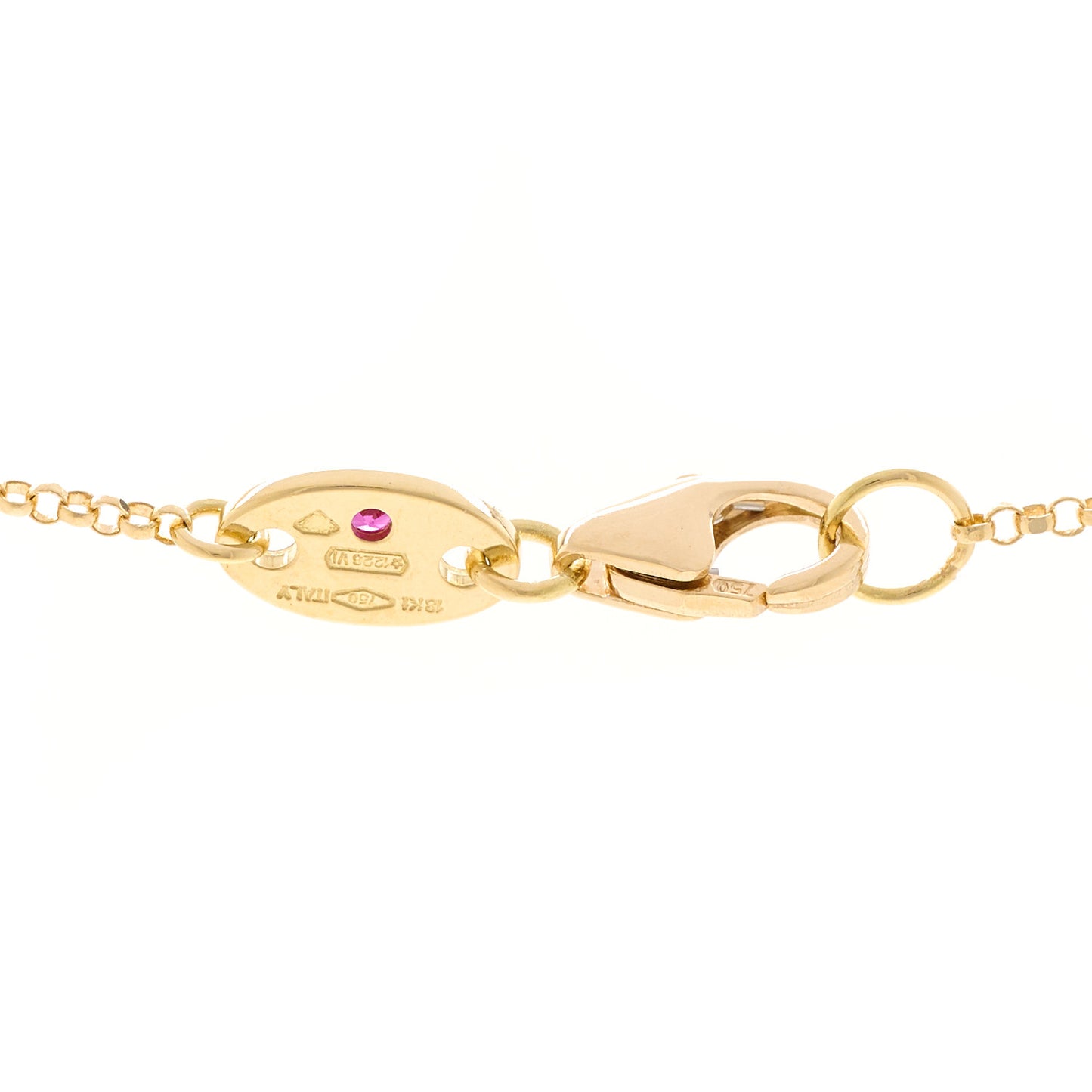 18K Yellow Gold Diamond Small Venetian Princess Heart Medallion Charm Necklace