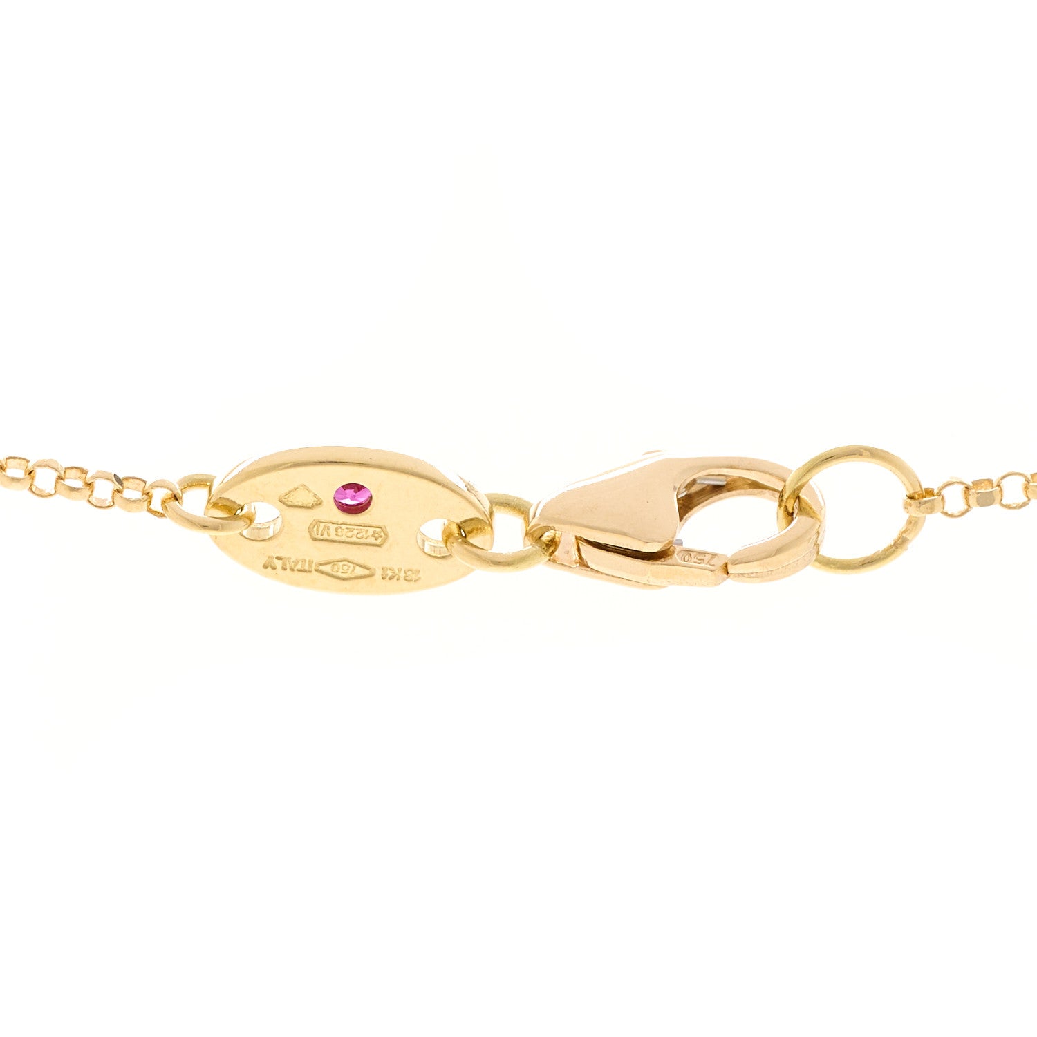 Roberto Coin 18K Yellow Gold Diamond Small Venetian Princess Heart Medallion Charm Necklace 5 of 6