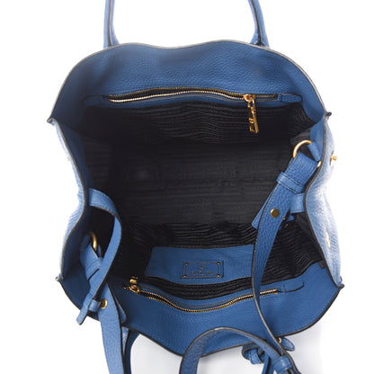 Prada Vitello Daino Tote Cobalto 4 of 10