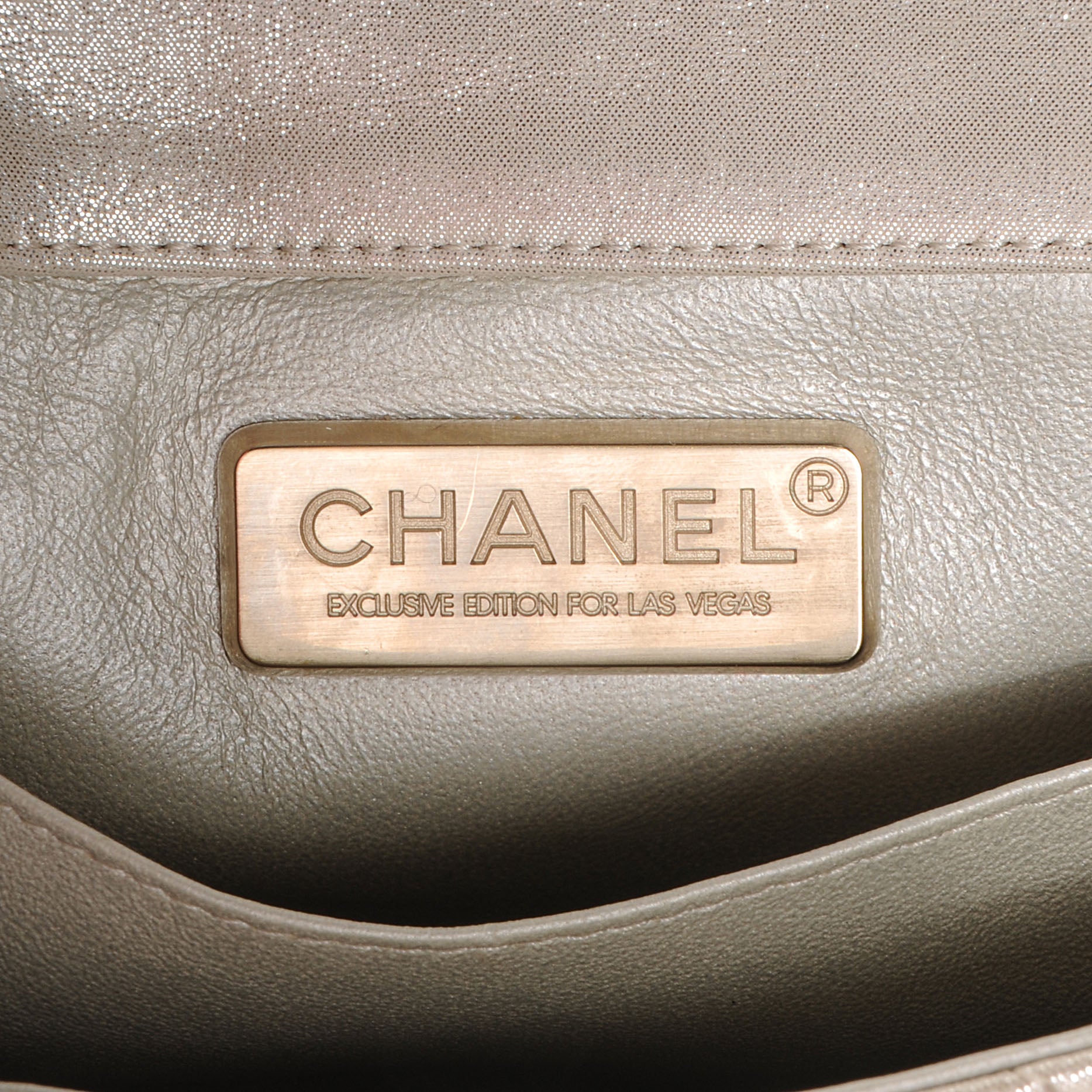 Chanel Iridescent Calfskin Crystal Dice Charm Mini Flap Metallic Gold 6 of 9