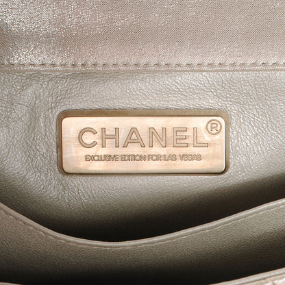 Chanel Iridescent Calfskin Crystal Dice Charm Mini Flap Metallic Gold 6 of 9