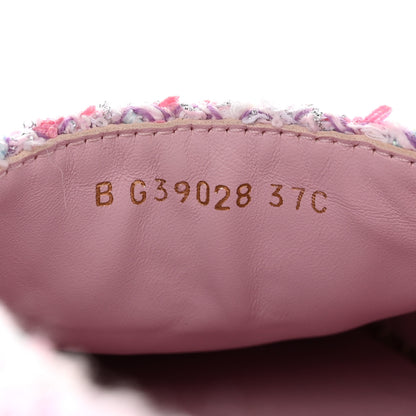 Chanel Tweed Grosgrain CC Espadrilles 37 Pink Black 7 of 10