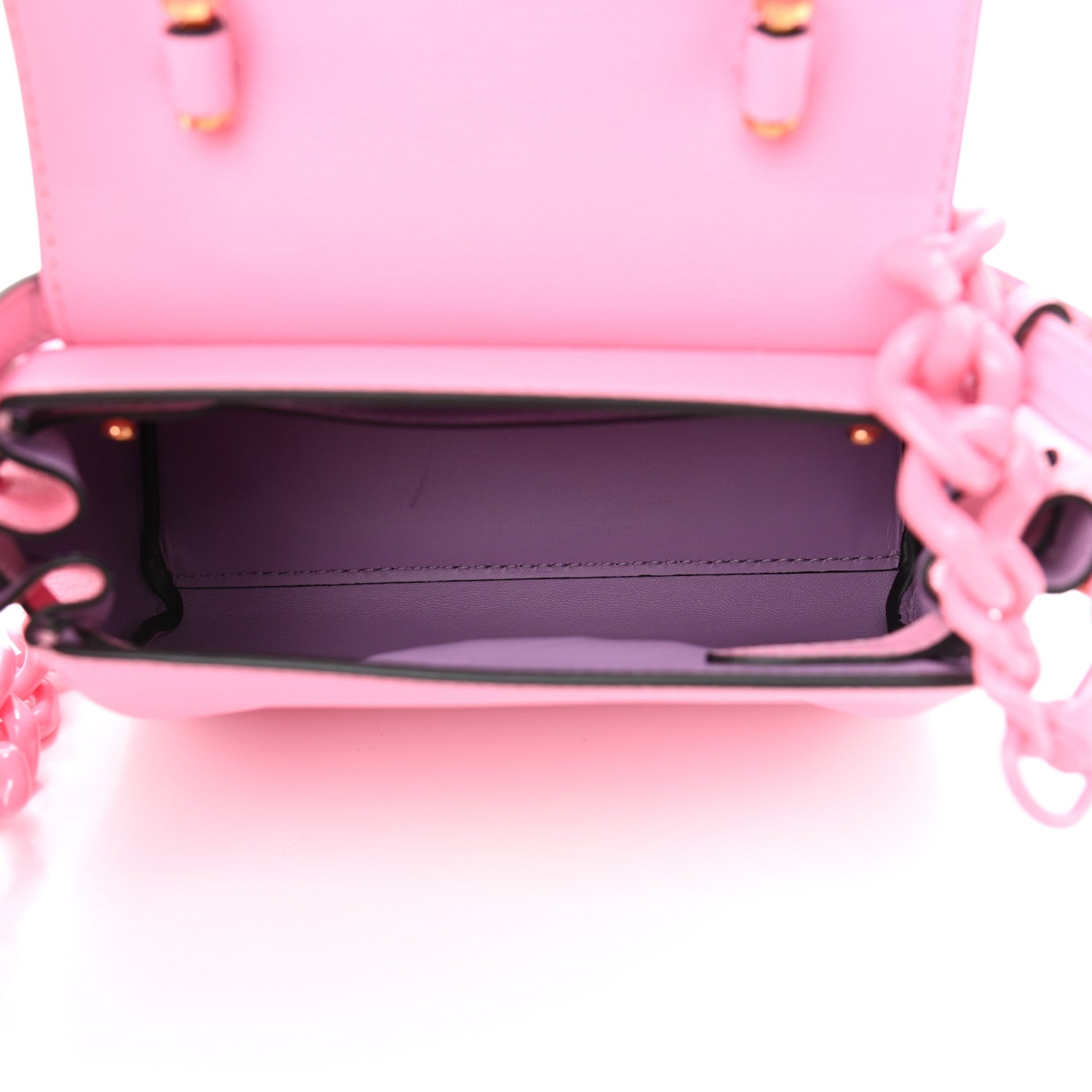 Versace Grained Calfskin Small La Medusa Top Handle Bag Pink 5 of 10