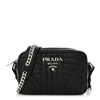 Prada Soft Calfskin Diagramme Camera Bag Black 1 of 11