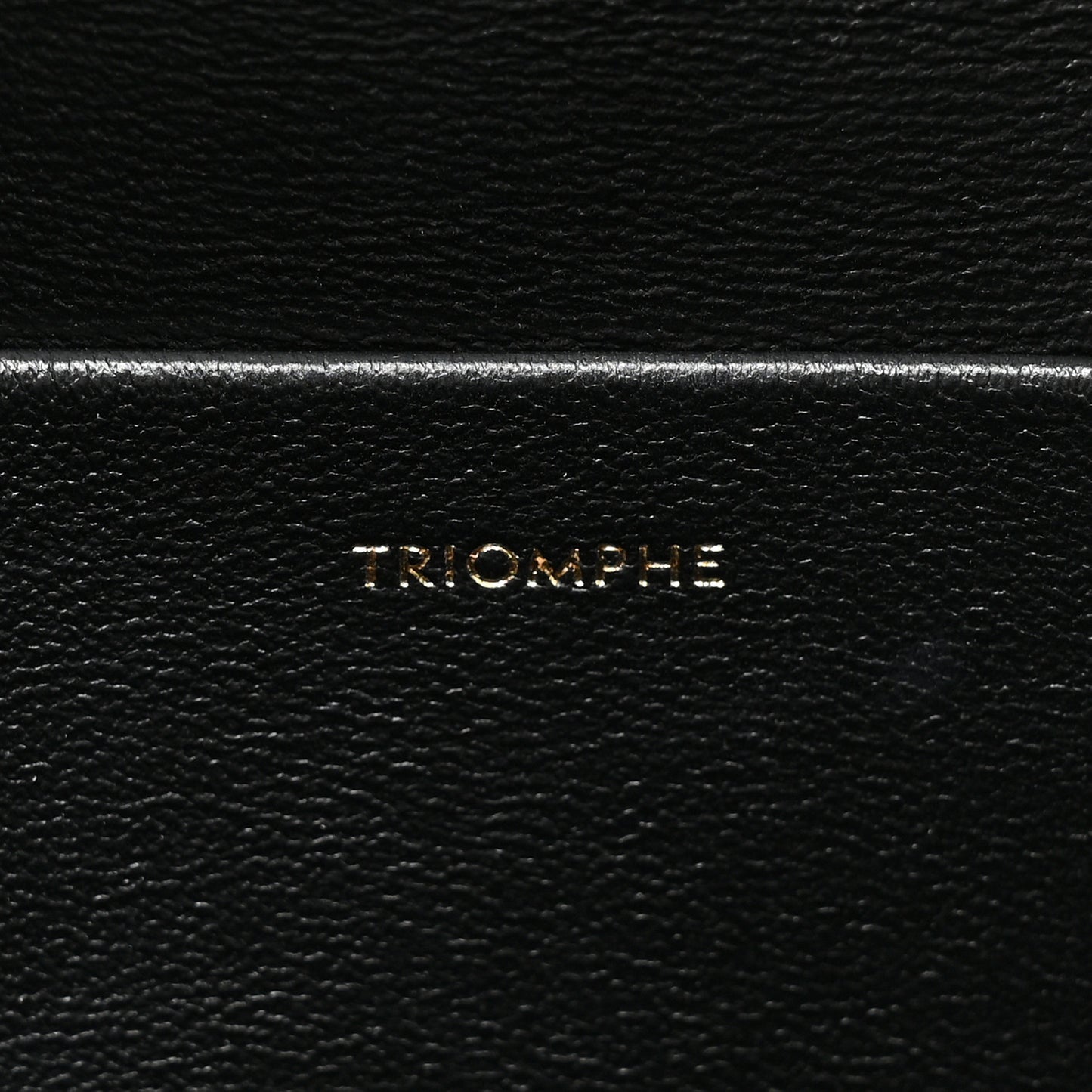 Shiny Calfskin Triomphe Chain Shoulder Bag Black