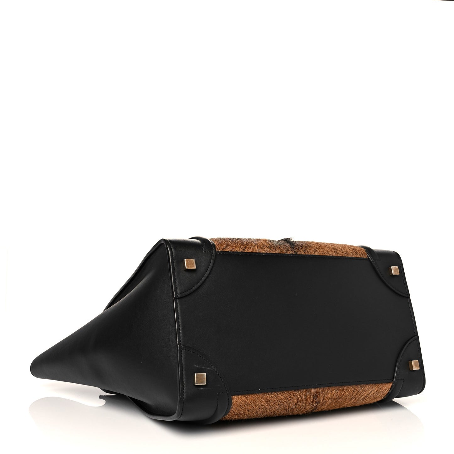 Pony Hair Mini Luggage Brown