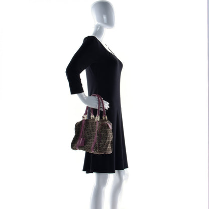Fendi Zucchino Vitello Small Forever Boston Mogano Panna Erica 3 of 10