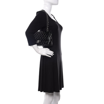 Chanel Patent Quilted Medium Double Flap Black 2 of 18