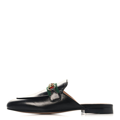 Gucci Malaga Kid Web Womens Princetown Slippers 36.5 Black 1 of 9