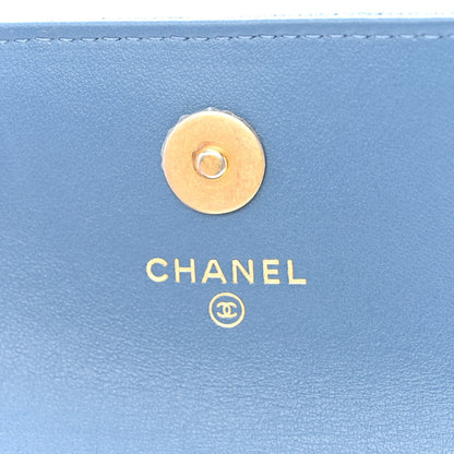 Chanel Denim Quilted CC Pearl Crush Clutch With Chain Blue 6 of 11