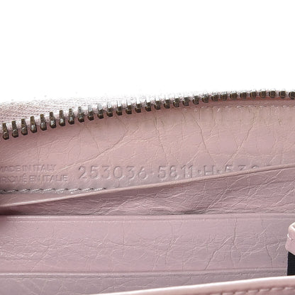 Balenciaga Agneau Classic Hardware Continental Zip Around Wallet Rose Poudre 9 of 15