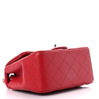 Chanel Lambskin Quilted Mini Square Flap Red 4 of 10