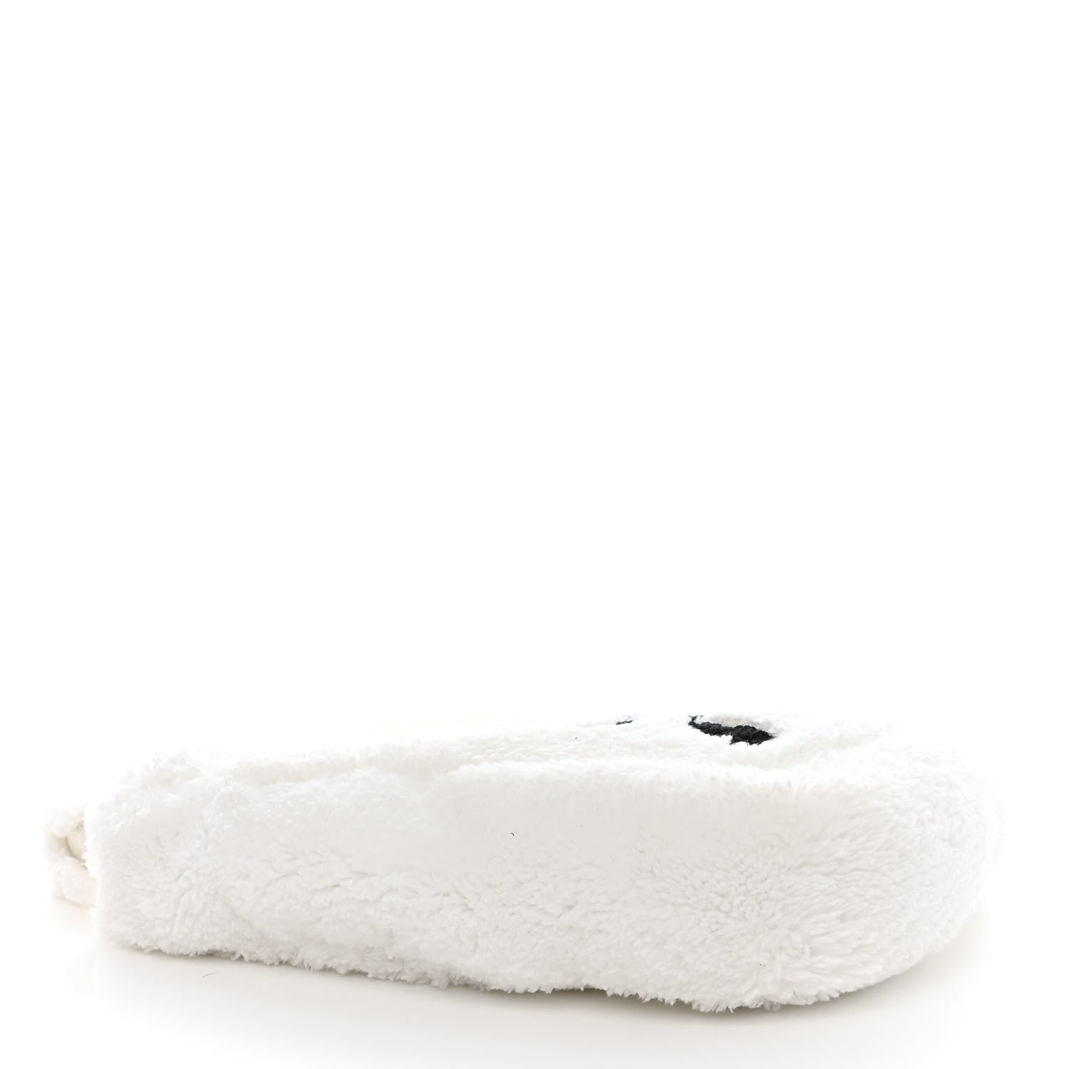 Prada Terry Cloth Triangle Pouch White Black 4 of 11
