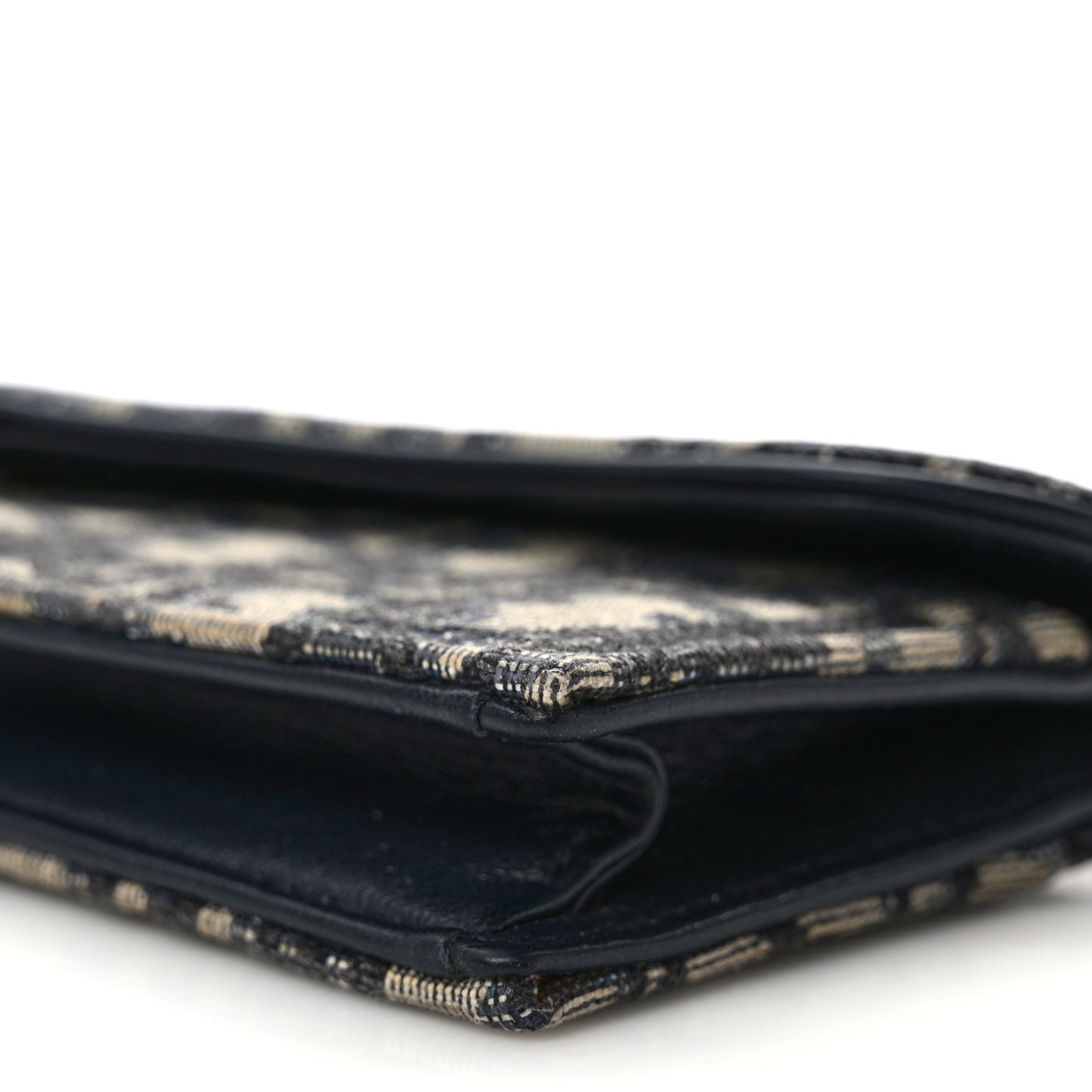 Oblique Saddle Card Holder Blue