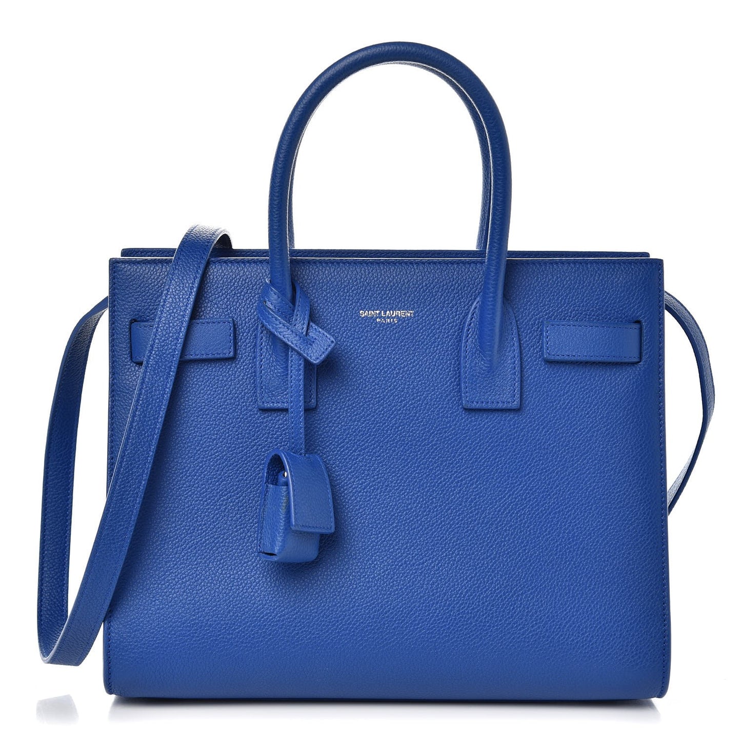 Grained Calfskin Baby Sac De Jour Flash Blue