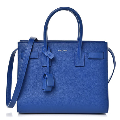 Saint Laurent Grained Calfskin Baby Sac De Jour Flash Blue 1 of 6