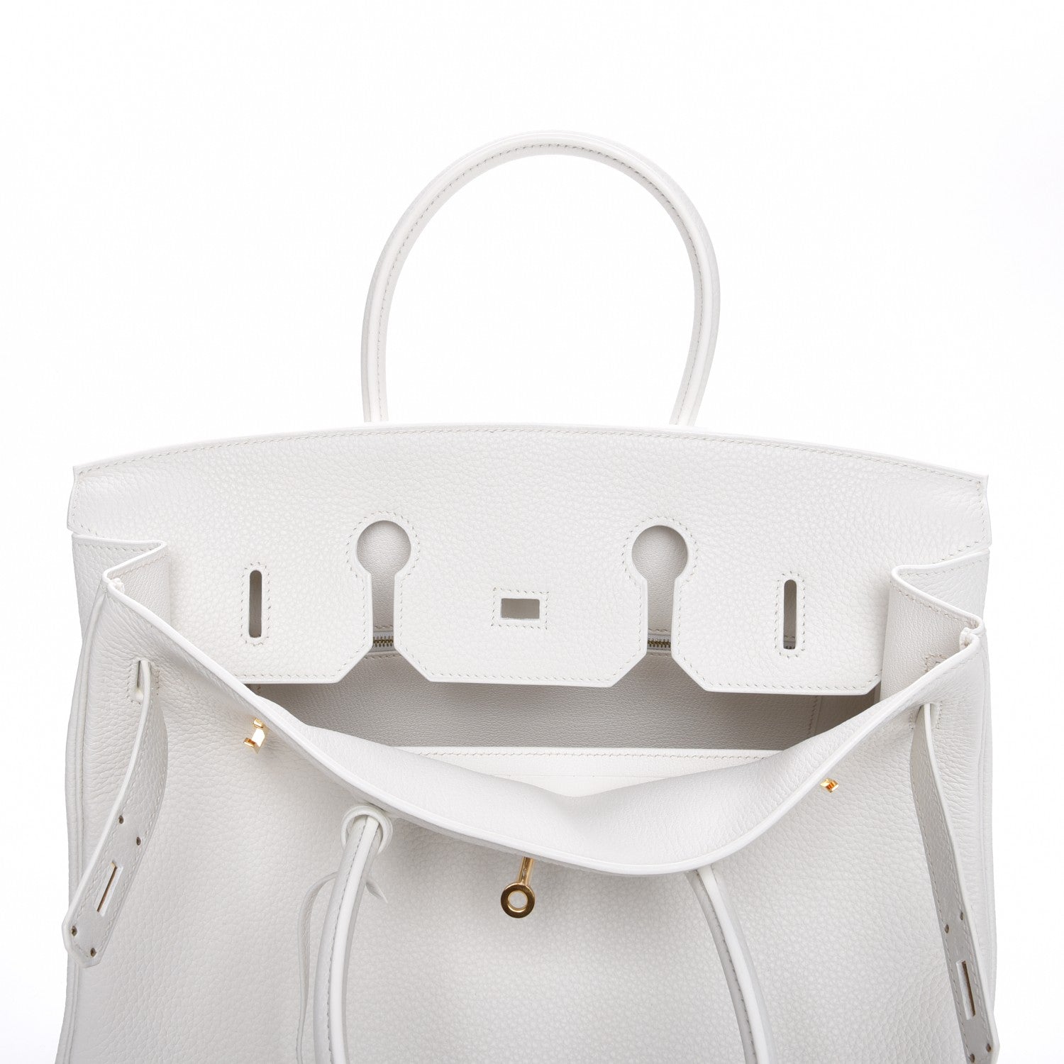 Hermes Taurillon Clemence Birkin 35 White 8 of 27