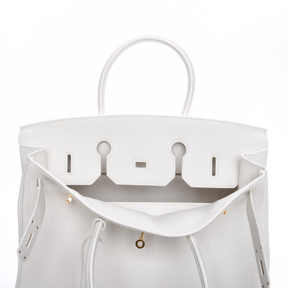 Hermes Taurillon Clemence Birkin 35 White 8 of 27