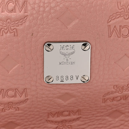 MCM Calfskin Ottomar Monogram Small Backpack Pink 6 of 10