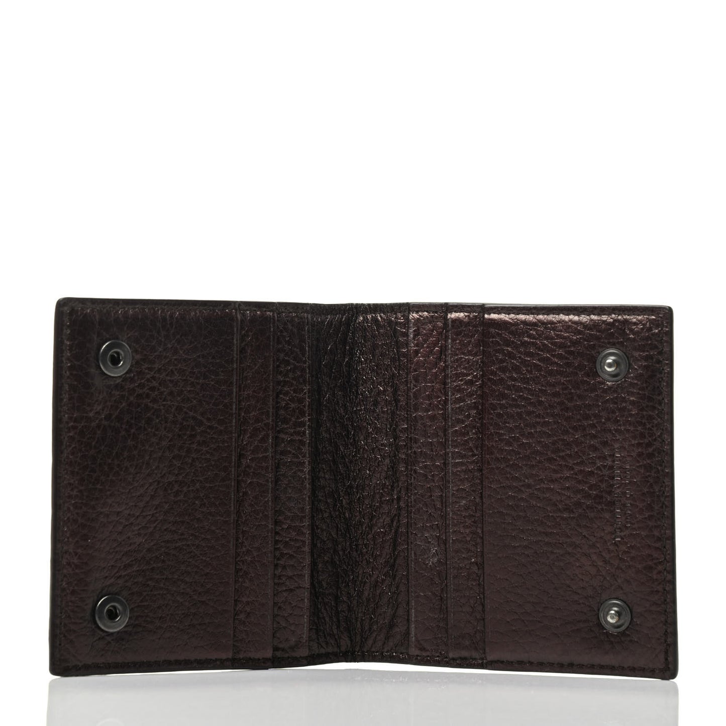 Nappa Intrecciato Card Holder Bronze