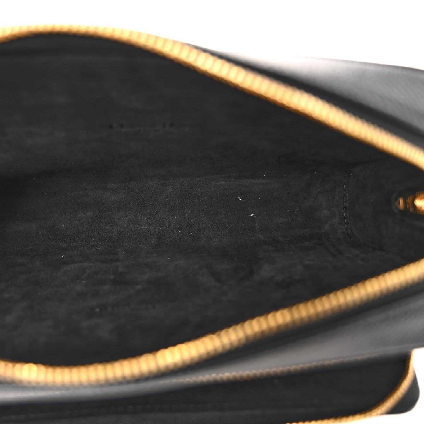 Grained Calfskin Caro Double Pouch Black