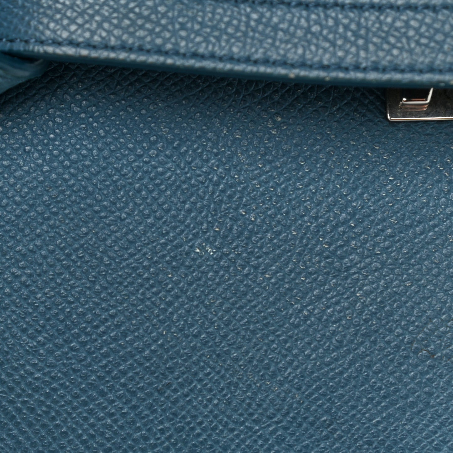 Grained Calfskin Mini Belt Bag Slate Blue