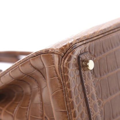 Hermes Matte Alligator Birkin 30 Alezan 19 of 29