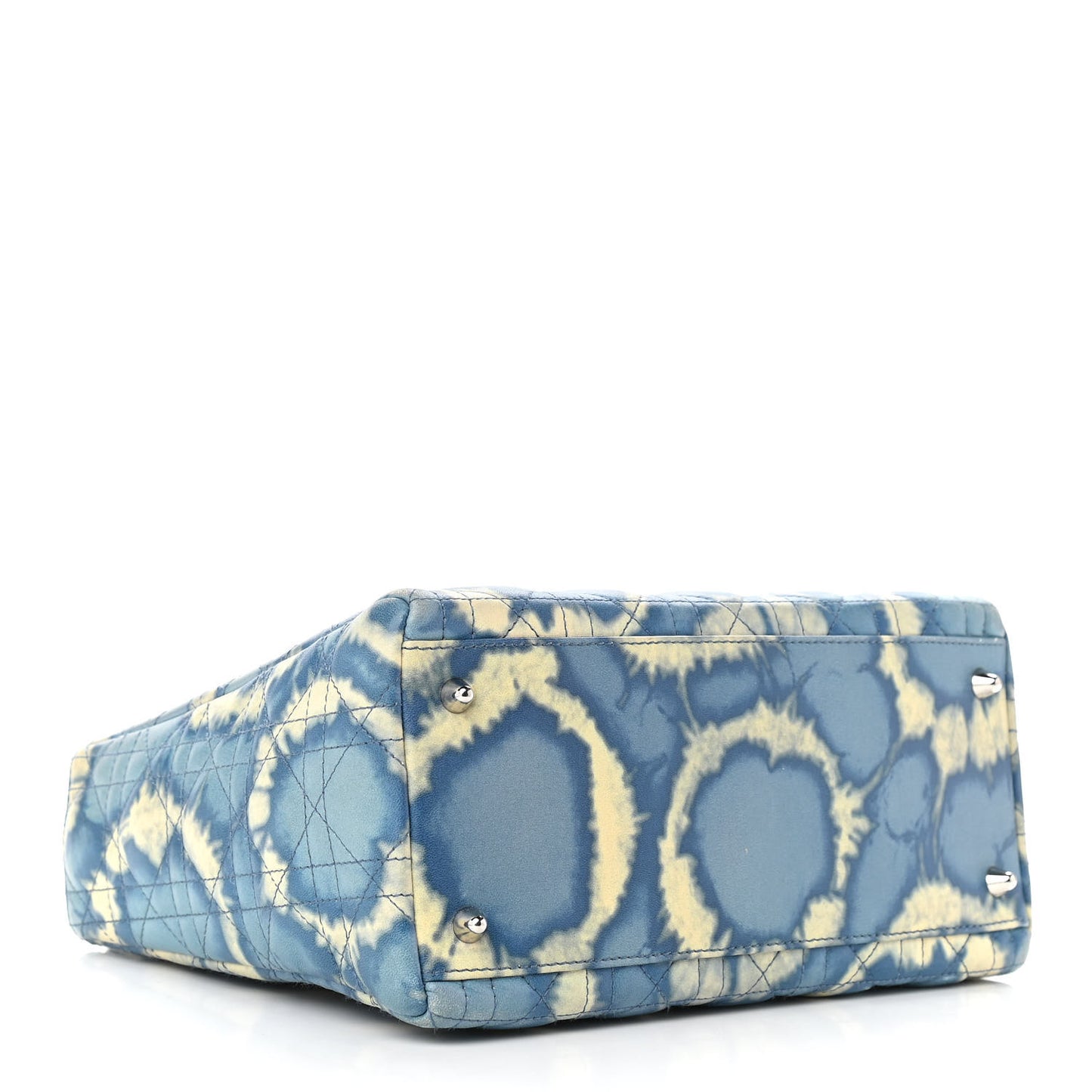 Tie Dye Lambskin Cannage Medium Lady Dior Blue