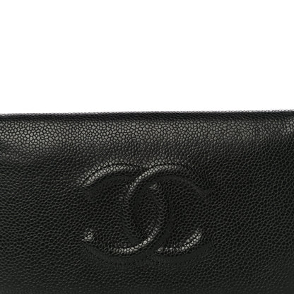 Chanel Caviar Timeless CC Yen Wallet Black 7 of 13