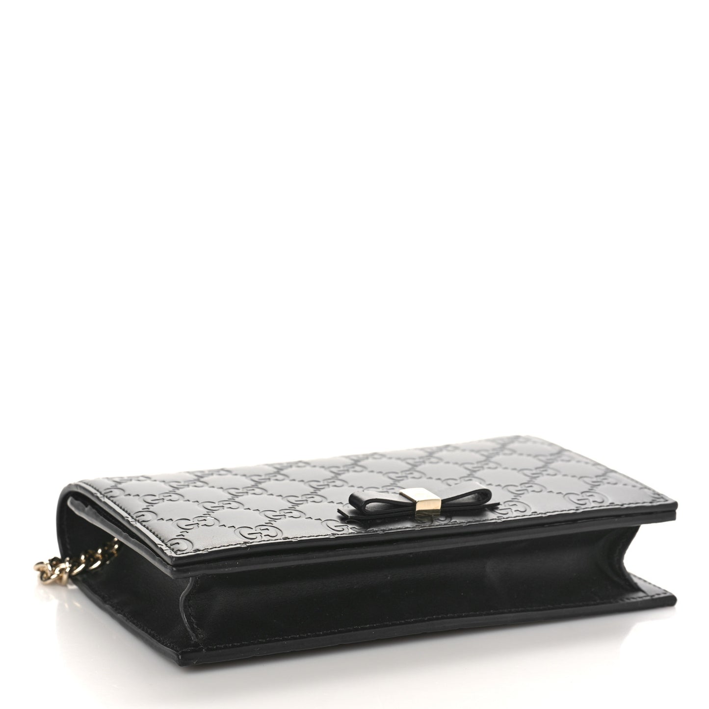 Guccissima Signature Bowy Chain Wallet Black