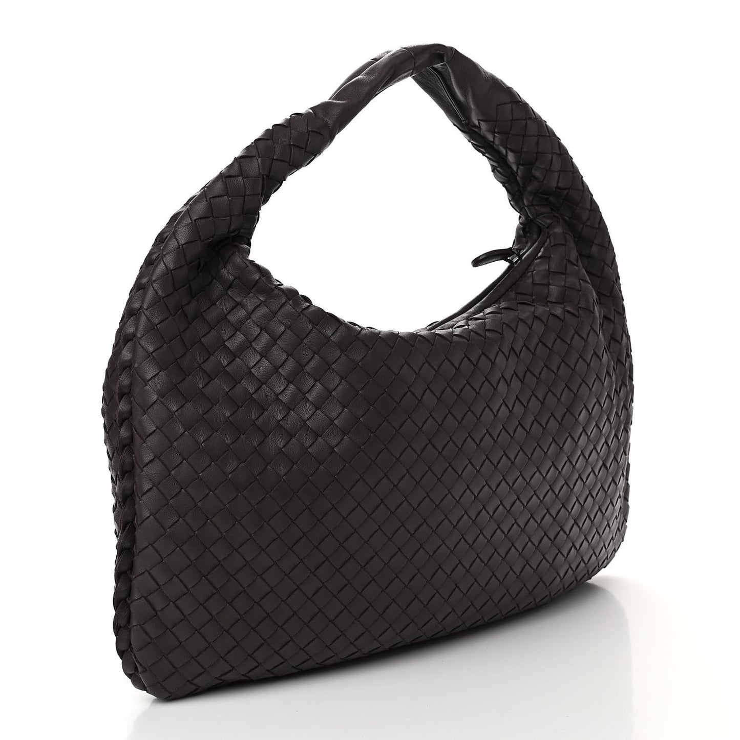 Nappa Intrecciato Medium Veneta Hobo Ebano