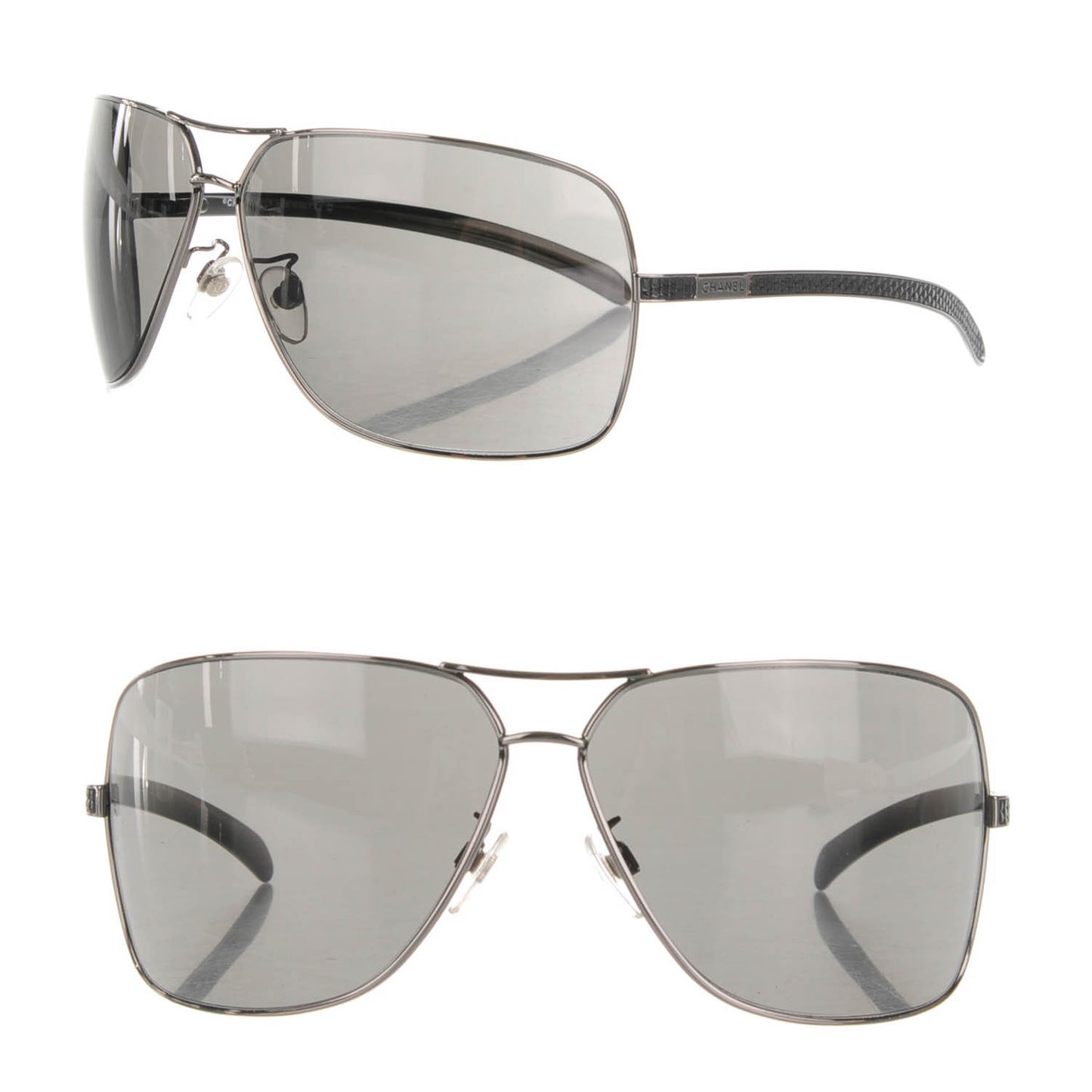 Aviator Sunglasses 4141-Q Silver Black