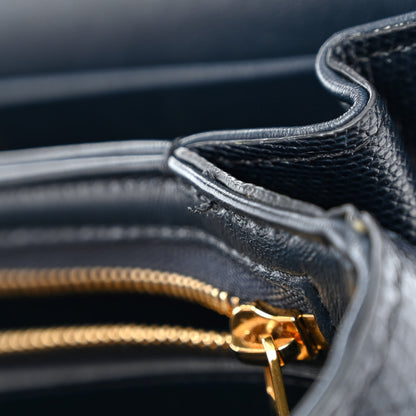 Celine Lizard Medium Triomphe Navy Blue 14 of 15