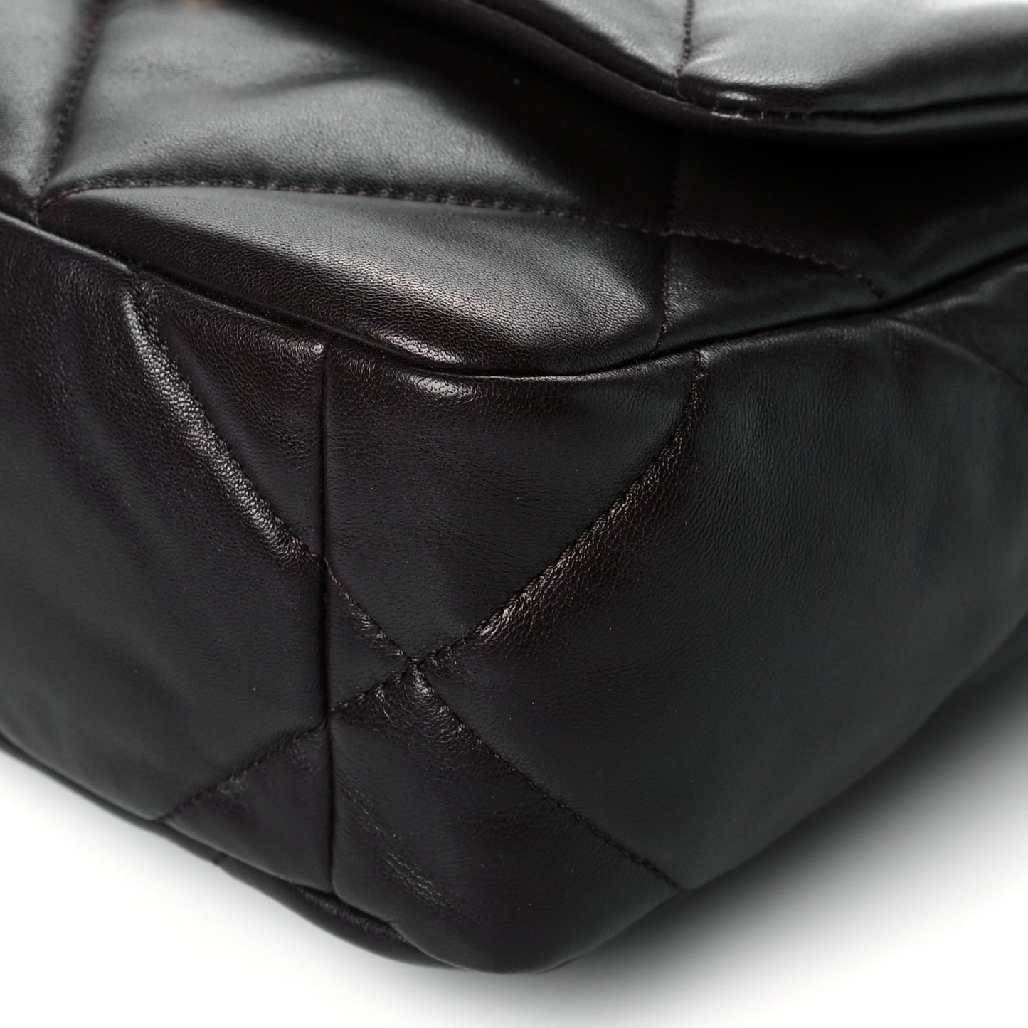 Lambskin Quilted Medium Chanel 19 Flap Dark Brown